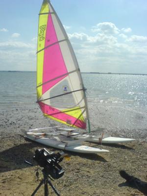Hydrocat after its first test--10 knots Hydrocat after its first test--10 knots