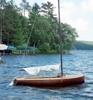 Restored Mahogany Jet 14 sailboat - $700