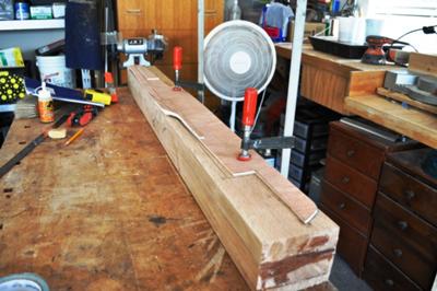 Laying out the Horn Timber