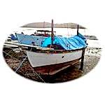 30ft John Hanna Tahiti Ketch built 1957 lying near Turo, Cornwall, UK