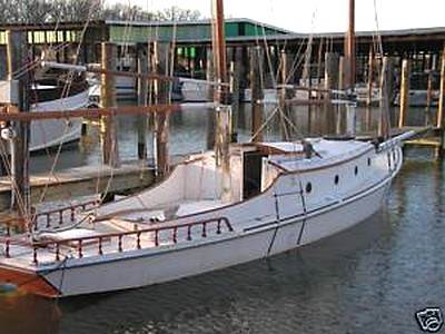 1949 Wooden Sharpie Sailboat