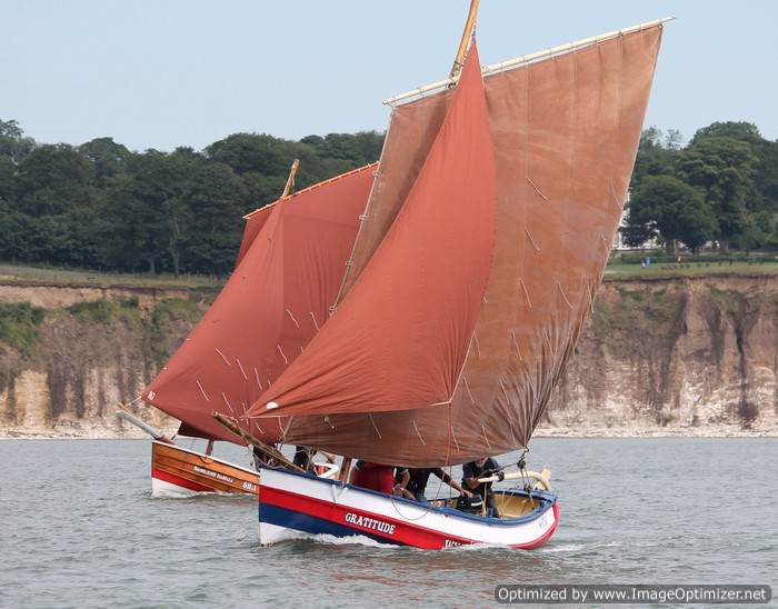 Bridlington - Sailing Coble Festival 2017 “'Madeleine Isabella” and “Gratitude”, photo by Paul L Arro