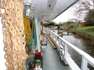 Looking aft