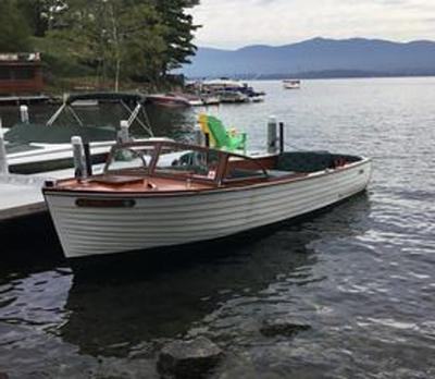 1956 Chris Craft Ski Skiff with original 6 cylinder, 130 HP engine.