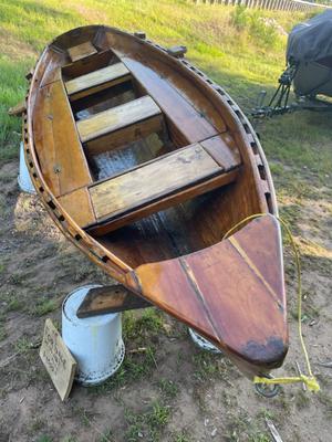 Beautiful Vintage Cedar Strip Guide Boat