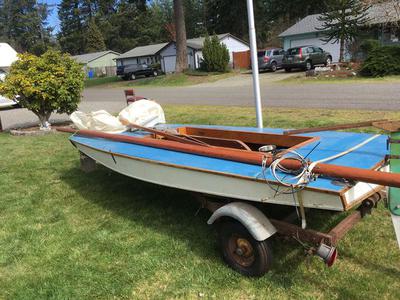 wooden laser sailboat